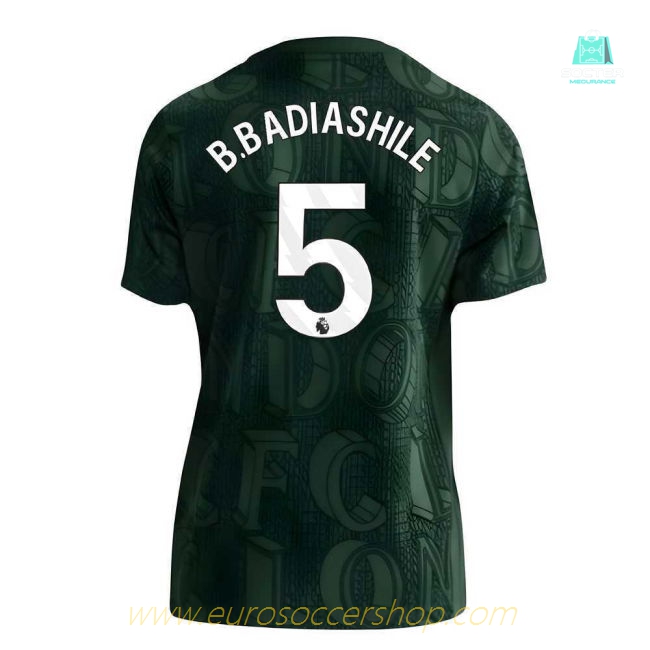 2025-2026 Chelsea Pre Match Shirt (Green) - Kids (B.Badiashile 5)