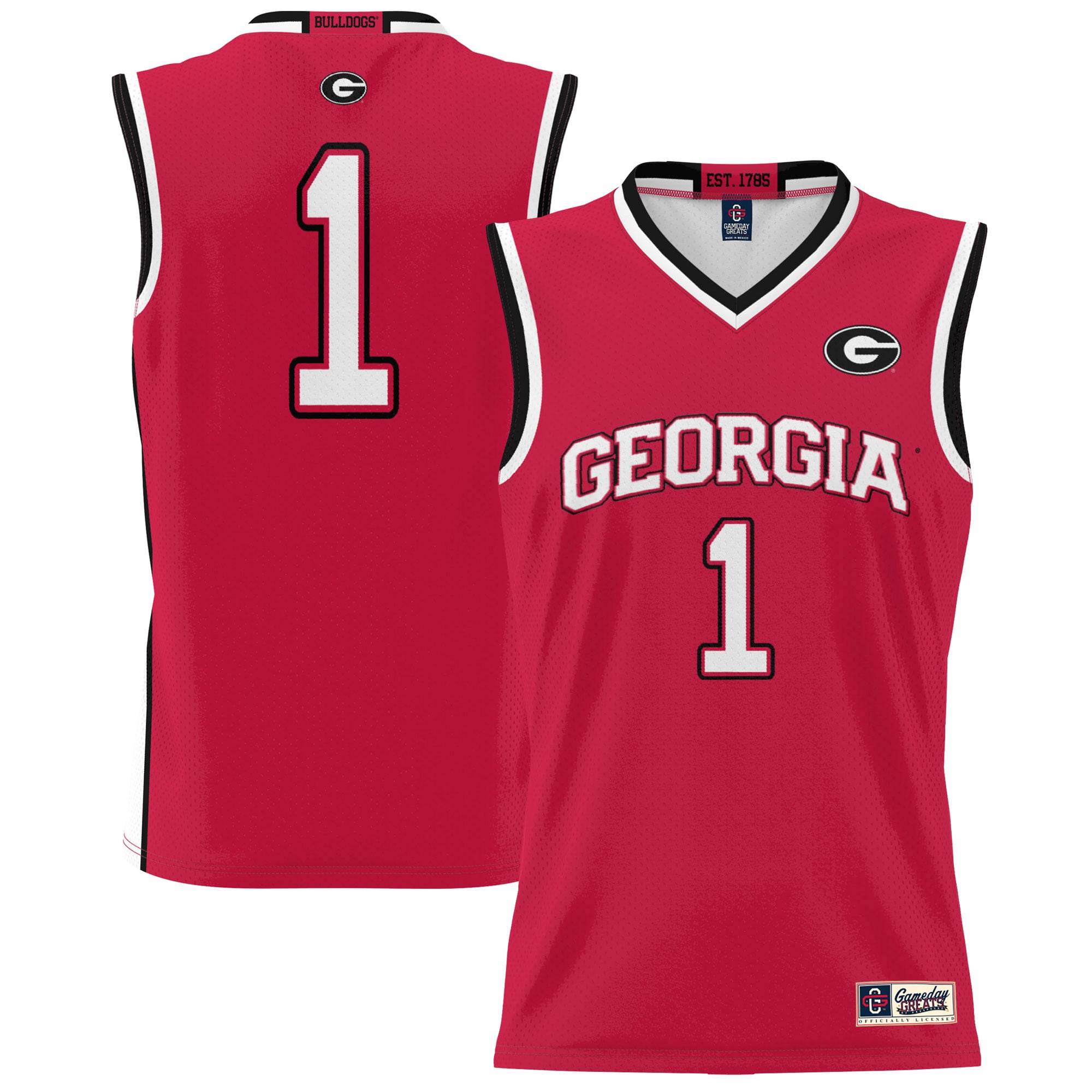 #1 Georgia Bulldogs GameDay Greats Youth Lightweight Basketball Jersey - Red
