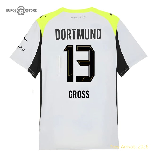 2025-2026 Dortmund Borussia Away Jersey Top (Gross 13) For Football Fans