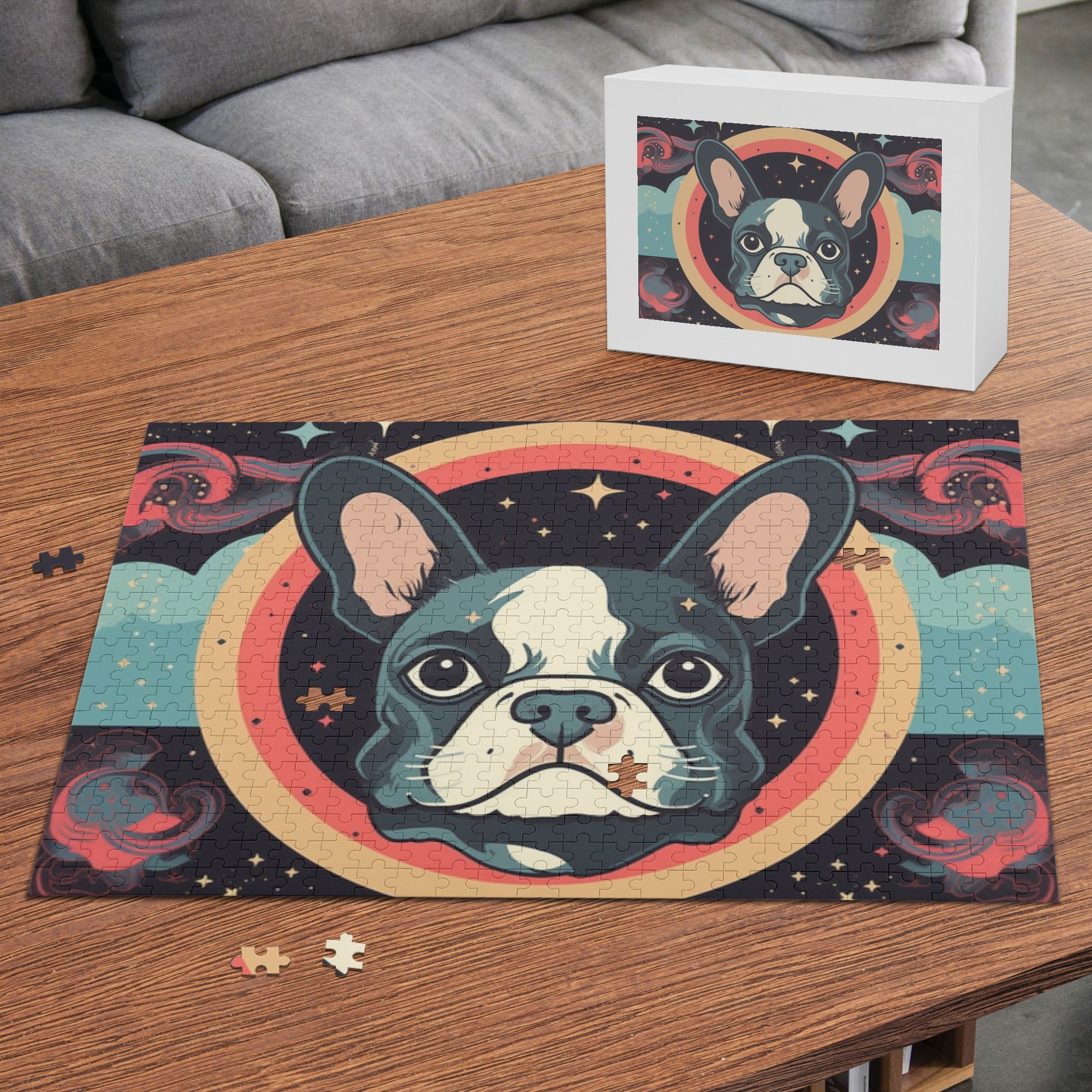 French Bulldog Jax 500 Piece Wooden Puzzle Durable Dog Item