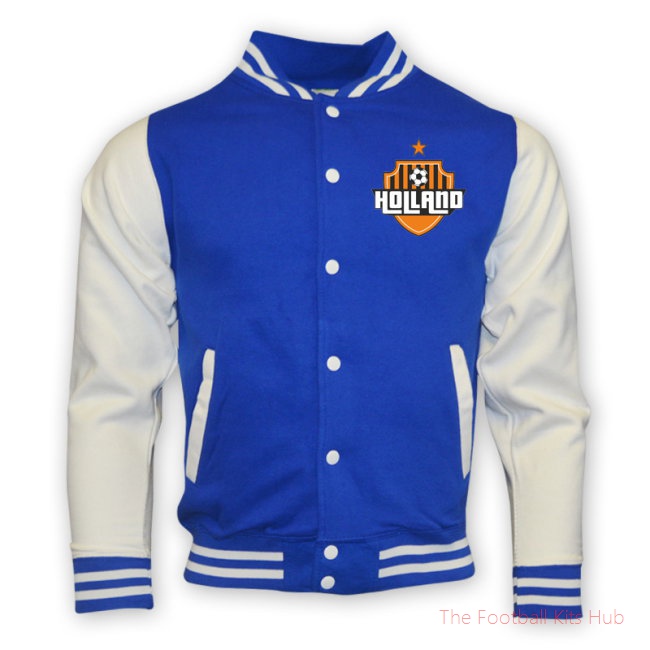 Men Netherlands College Baseball Jacket (blue)