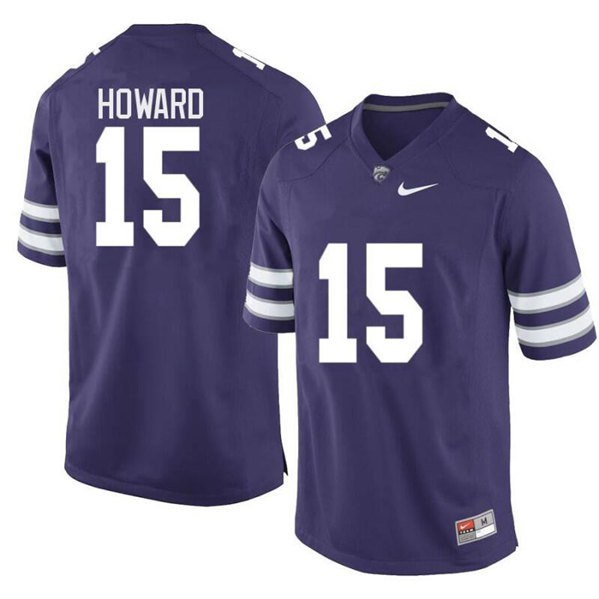moisture wicking Men's None Will Howard #15 Purple 2024 Football