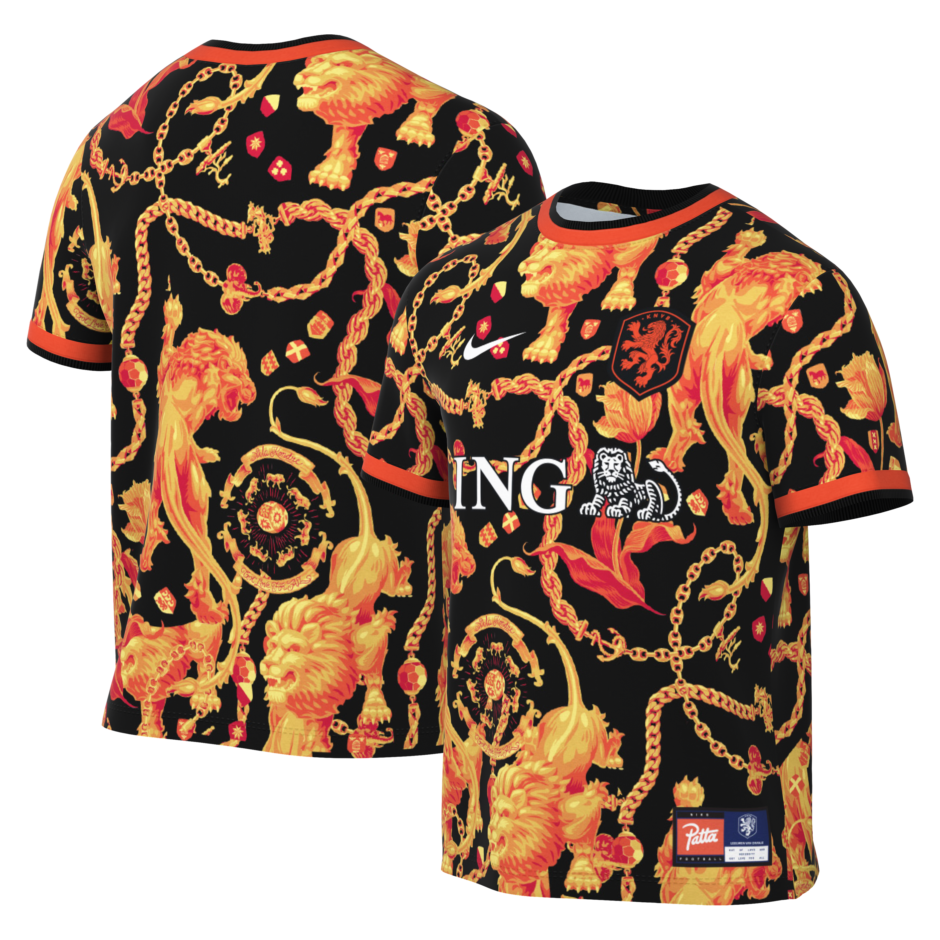 [SJH] Netherlands National Team x Patta 2026 Dri-FIT Pre-Match Jersey Top - Black