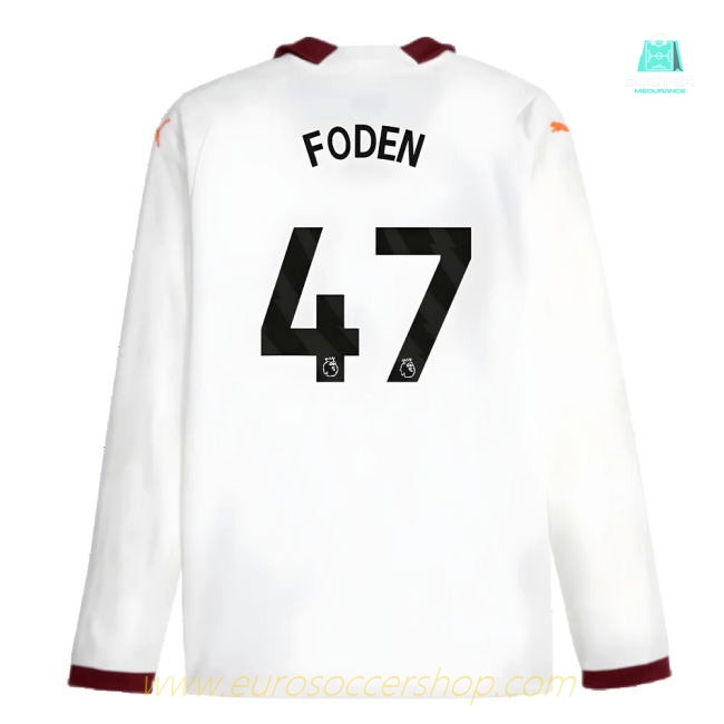 2023-2024 Man City Long Sleeve Away Shirt (FODEN 47)