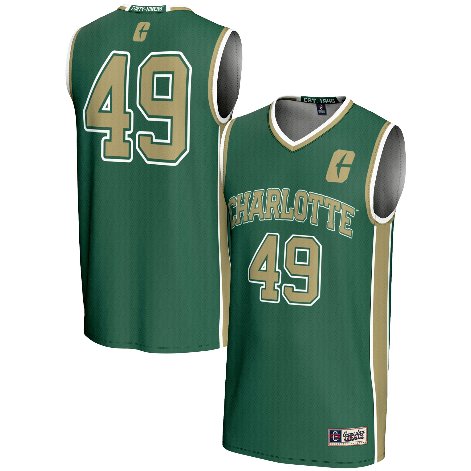 [DDG] Charlotte 49ers GameDay Greats Unisex Lightweight Basketball Jersey - Green