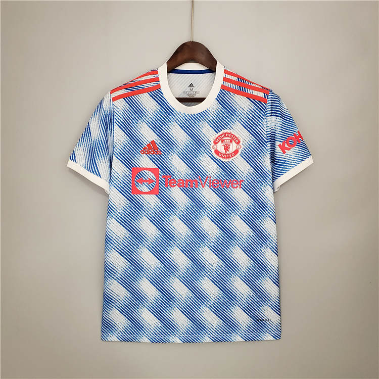Manchester United 21-22 Kit Away Light Blue Ronaldo 7 Soccer Jersey