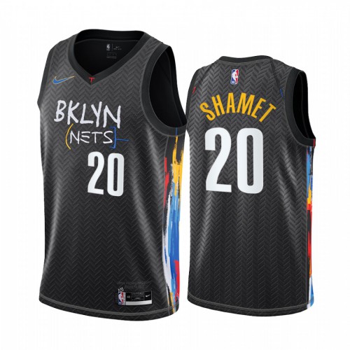 Premium BKN NBA Swingman Jersey #20 Landry Shamet 2020 City - Black