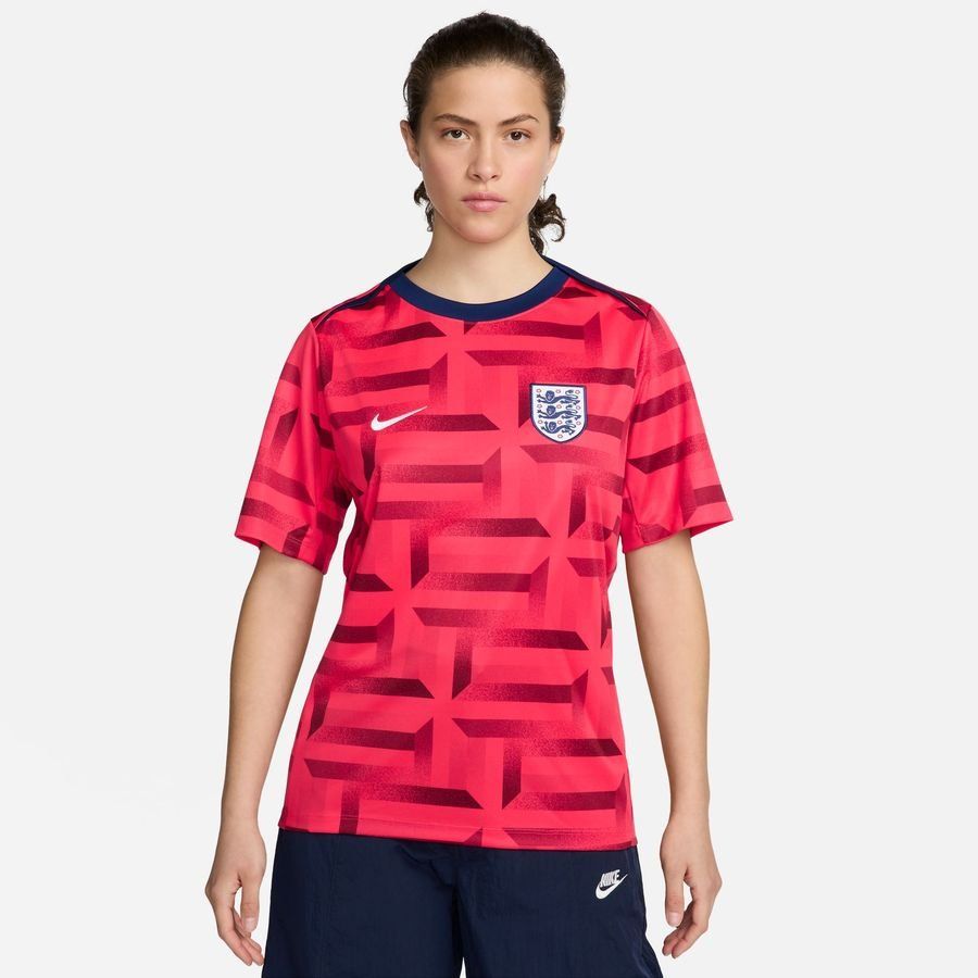 England Training T Shirt Dri Fit Academy Pro Pre Match Siren Red/blue