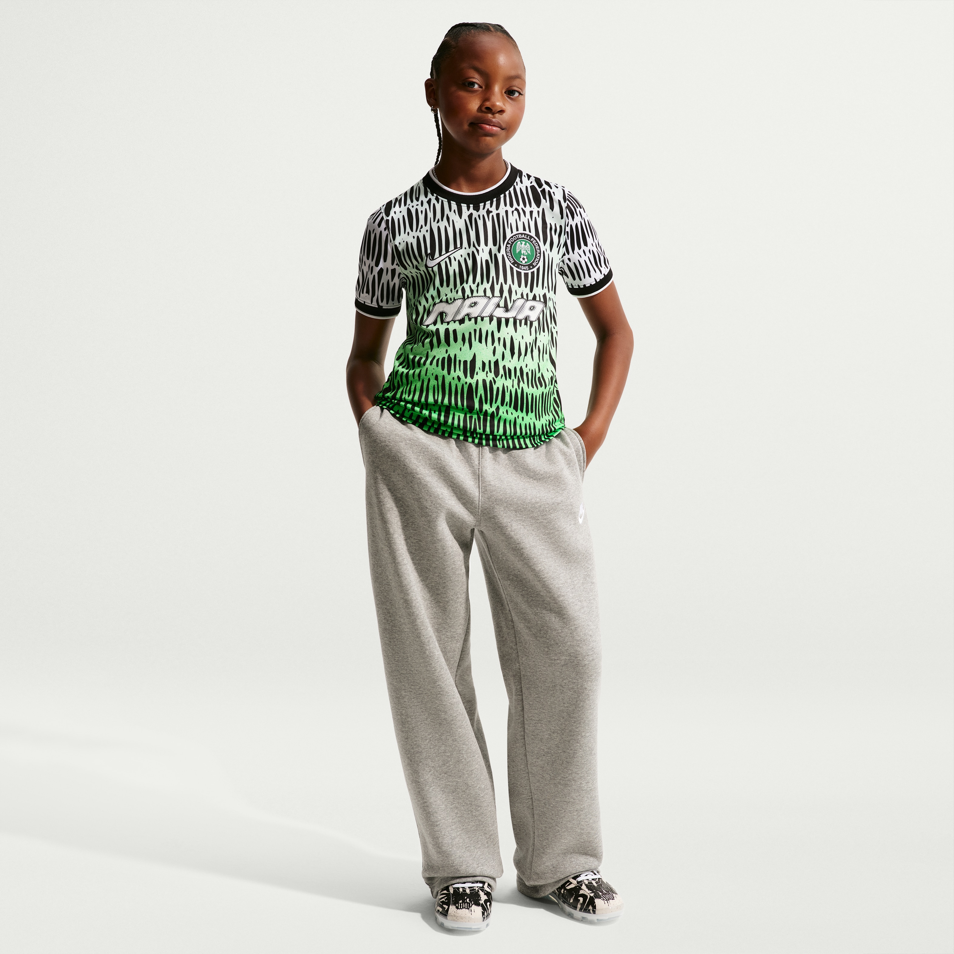 [SJH] Nigeria National Team x Slawn Youth 2026 Dri-FIT Pre-Match Jersey Top - Black