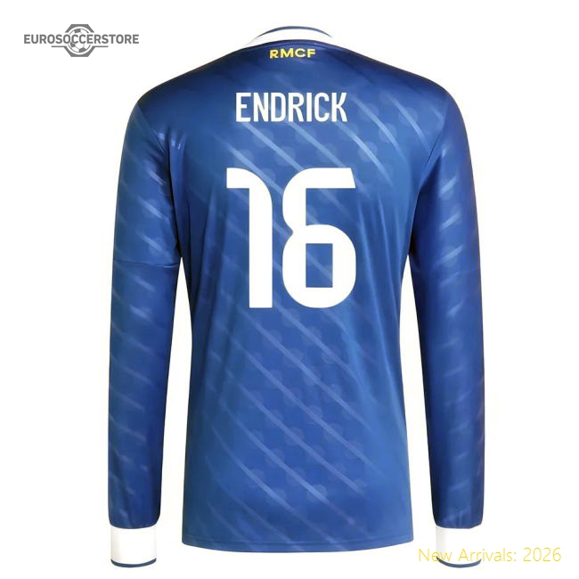 Popular 2025-2026 Real Madrid Long Sleeve Third Shirt (Endrick 16)