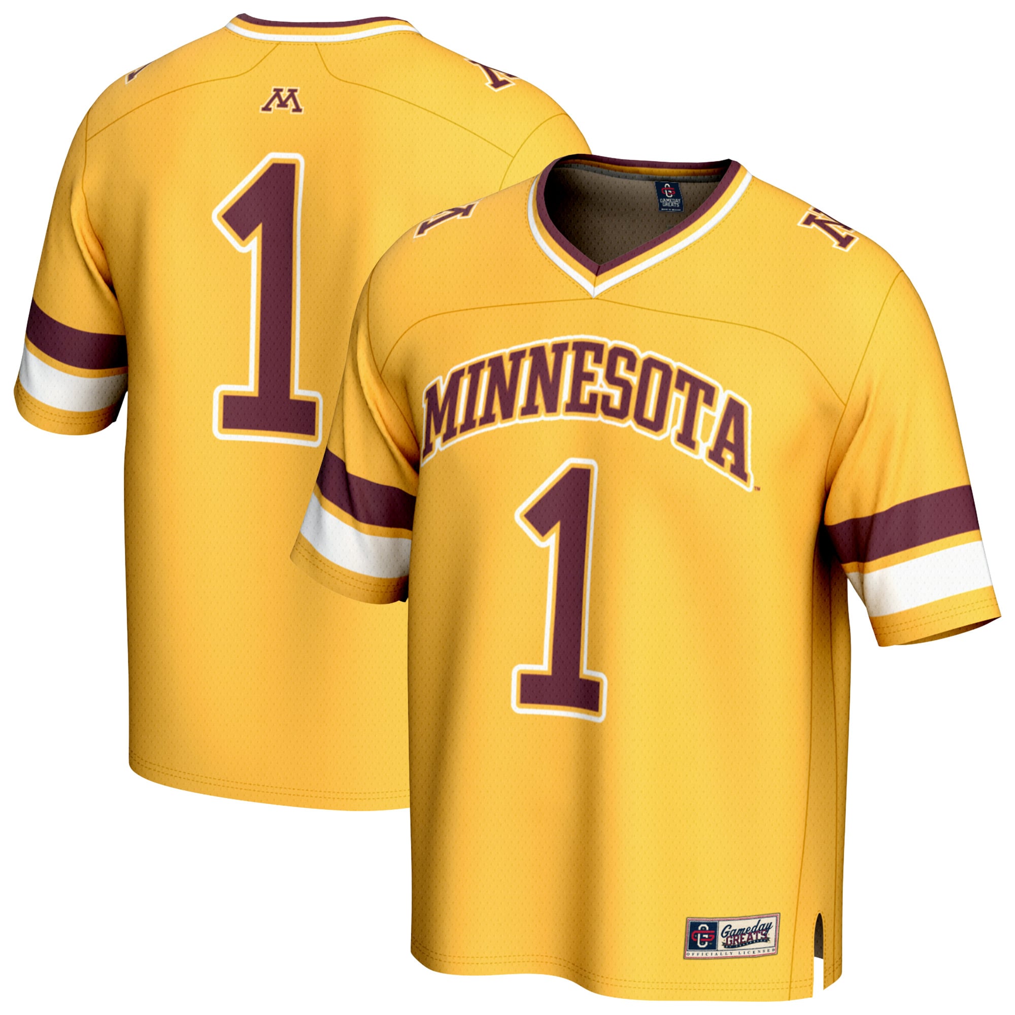 #1 Minnesota Golden Gophers GameDay Greats Unisex Collegiate Football Fashion Jersey - Gold