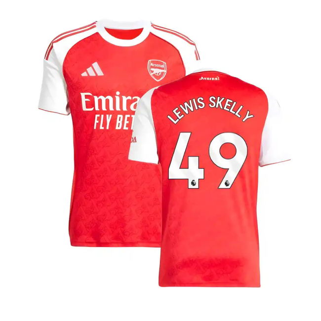 Arsenal Home Football Shirt 2025-20 Season Lewis Skelly 49 L M S