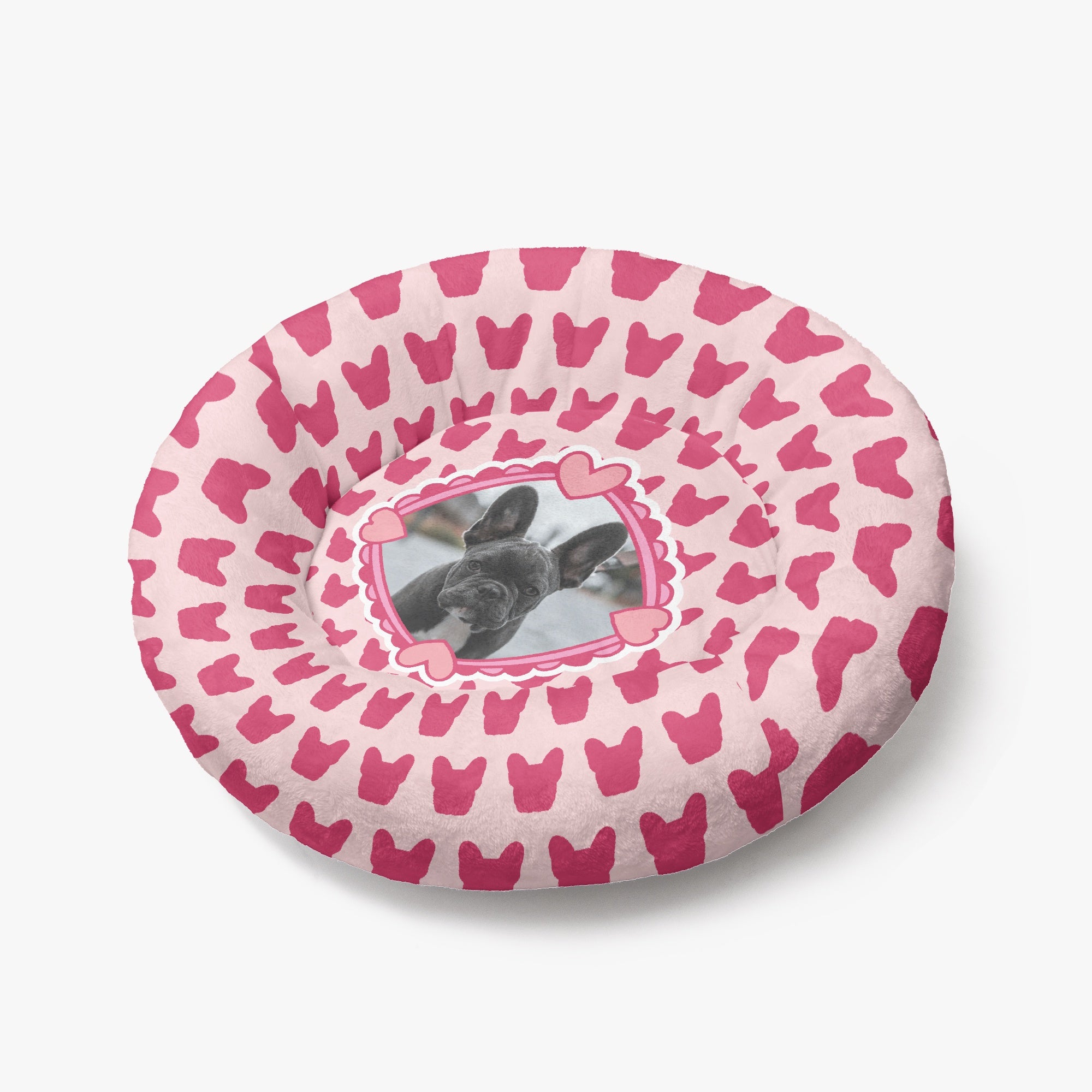 Tank - Custom Cloud-Comfort Frenchie Bed | Personalized Anti-Anxiety Donut Bed for French Bulldogs