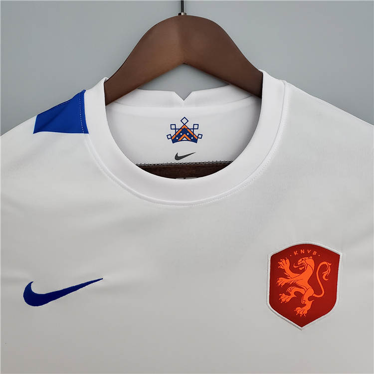 2022 Netherlands Soccer Shirt Away White Football Shirt - Official