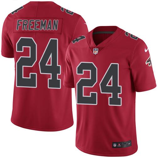 NFL A F Falcons #24 Devonta Freeman Limited Red Jersey - Fan Favorite