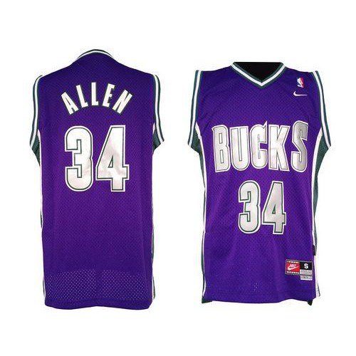 Purple Milwaukee Bucks #34 Bucks Jersey - High-Quality Polyester