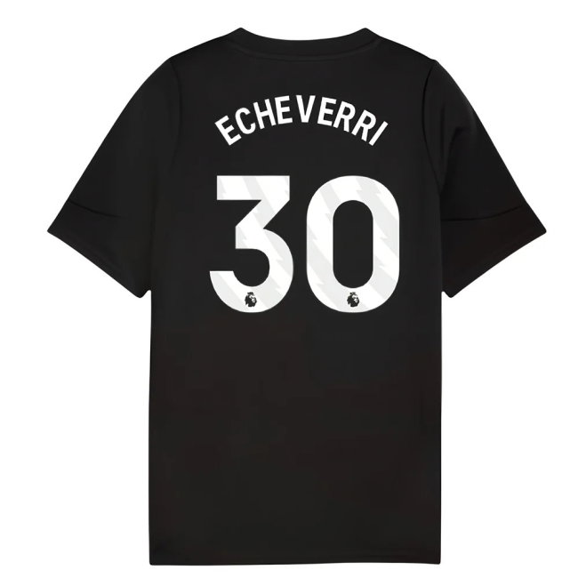 2025-2026 Man City Training Jersey (Black) - Kids (Echeverri 30)