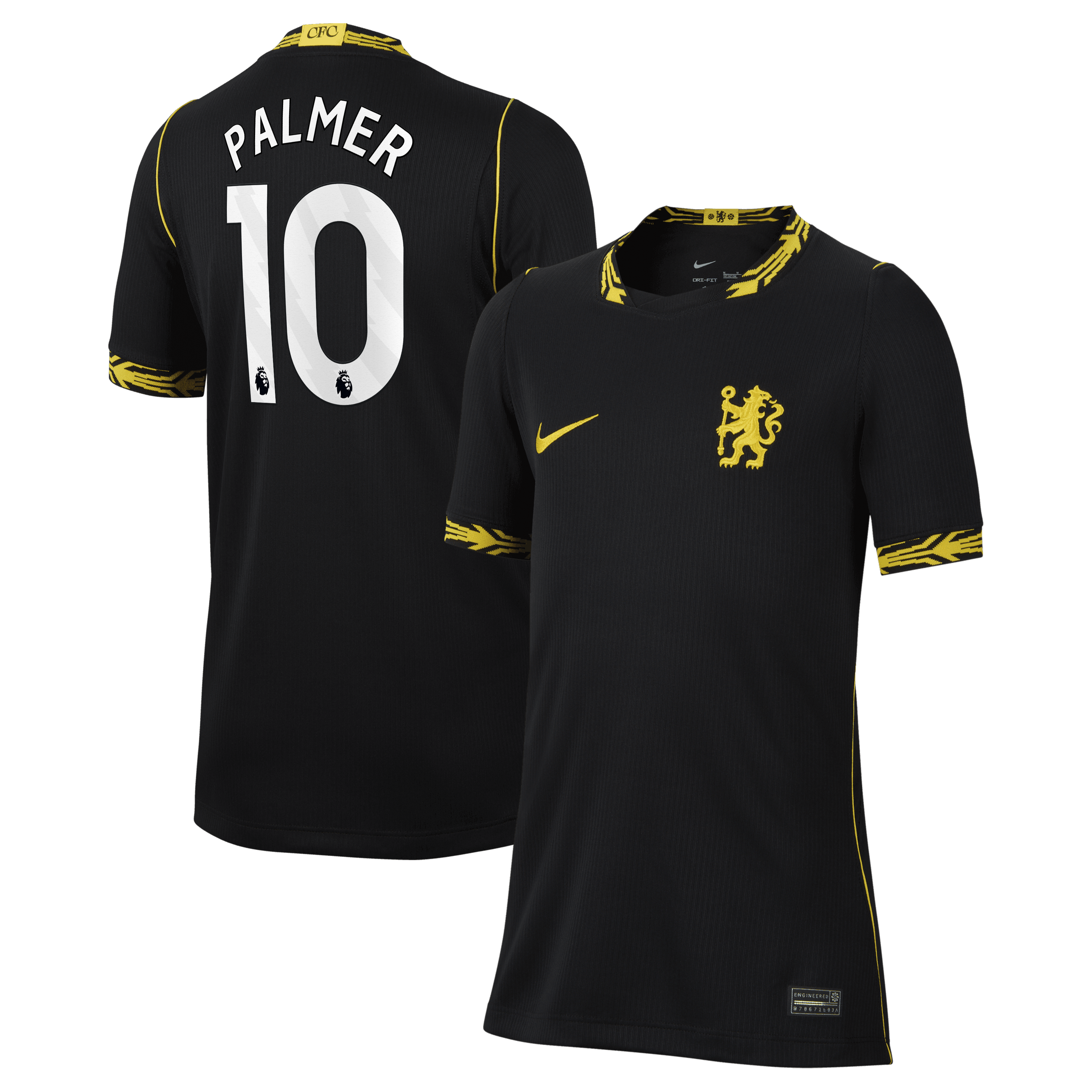[SJH] Cole Palmer Chelsea Youth 2026/27 Away Stadium Replica Jersey - Black