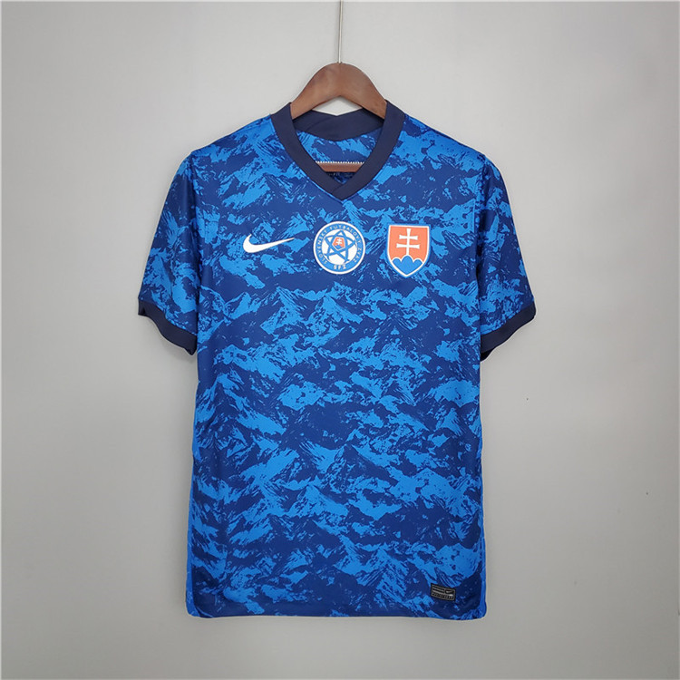 Lightweight Slovakia Euro 2020 Home Blue Soccer Jersey Football Shirt