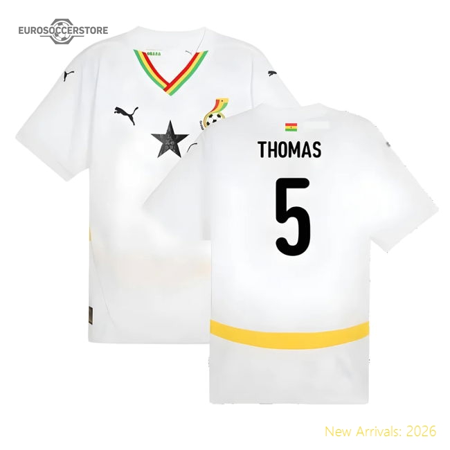 Ghana 2024 Home Jersey Shirt Football Fan Apparel Supporter Football Fan Gear