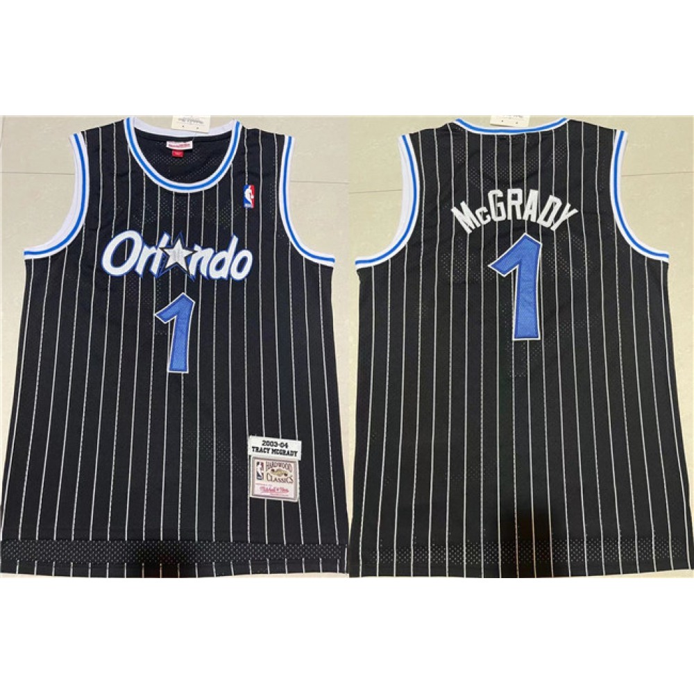 Game-Ready Men's Orlando Magic #1 Tracy Black Basketball Jersey