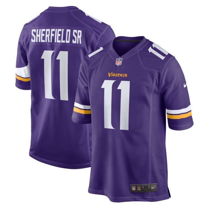 Men's Minnesota Vikings Trent Sherfield Sr. Nike Purple Ga...