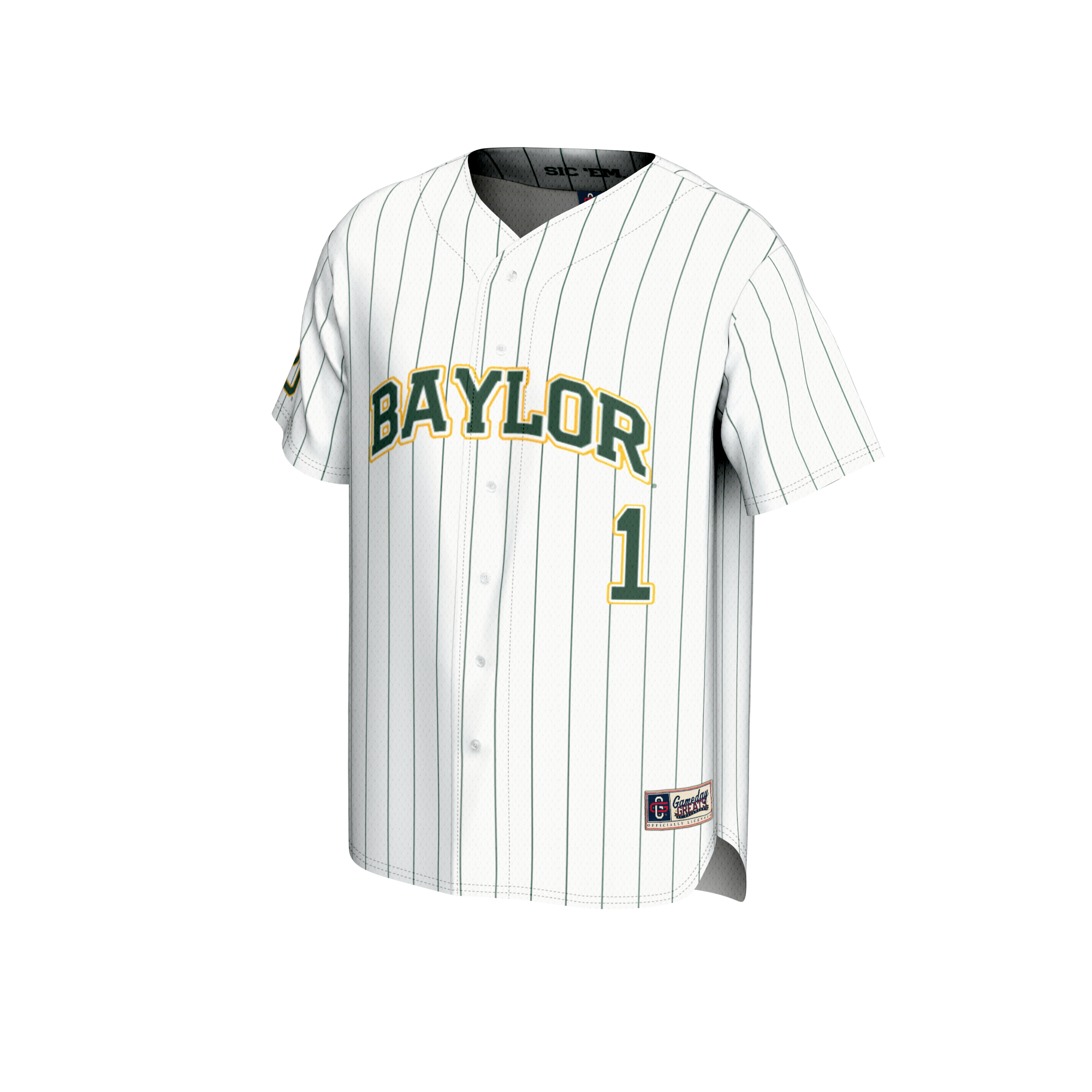 [DDG] Baylor Bears GameDay Greats Youth Lightweight Baseball Fashion Jersey - White