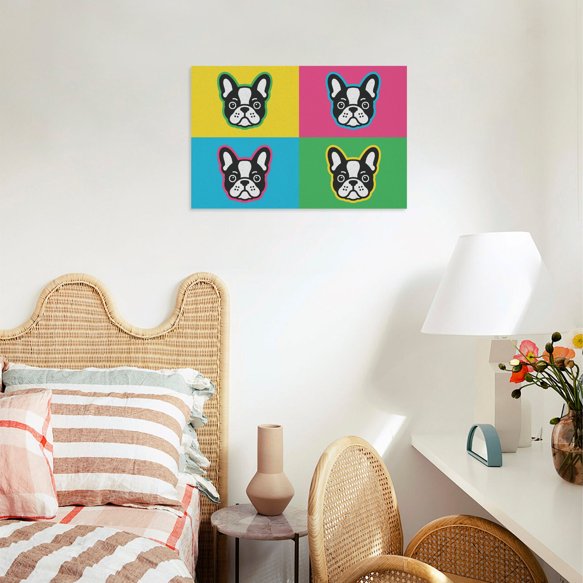 French Bulldog Callie Adorable Frenchie Canvas Wall Art Durable Dog Item