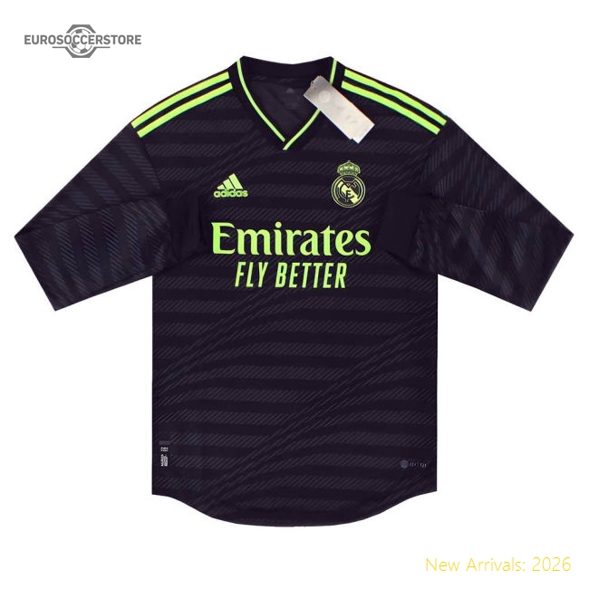 Performance 2022-2023 Real Madrid Authentic Long Sleeve Third Shirt (Zidane