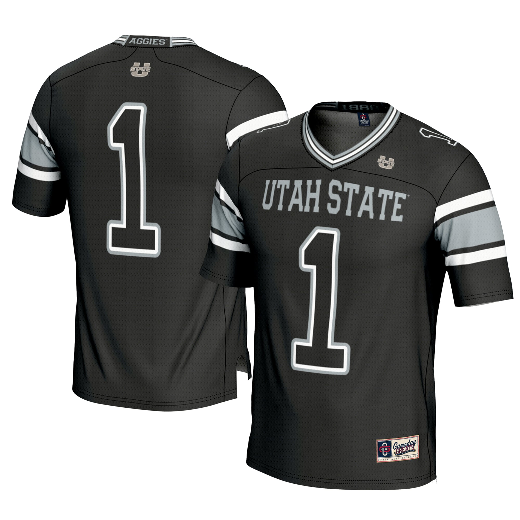 #1 Utah State Aggies GameDay Greats Football Jersey - Black