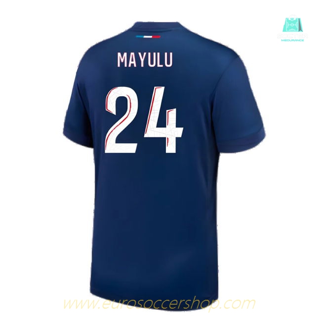2024-2025 PSG Paris Saint Germain Home Shirt (Mayulu 24)