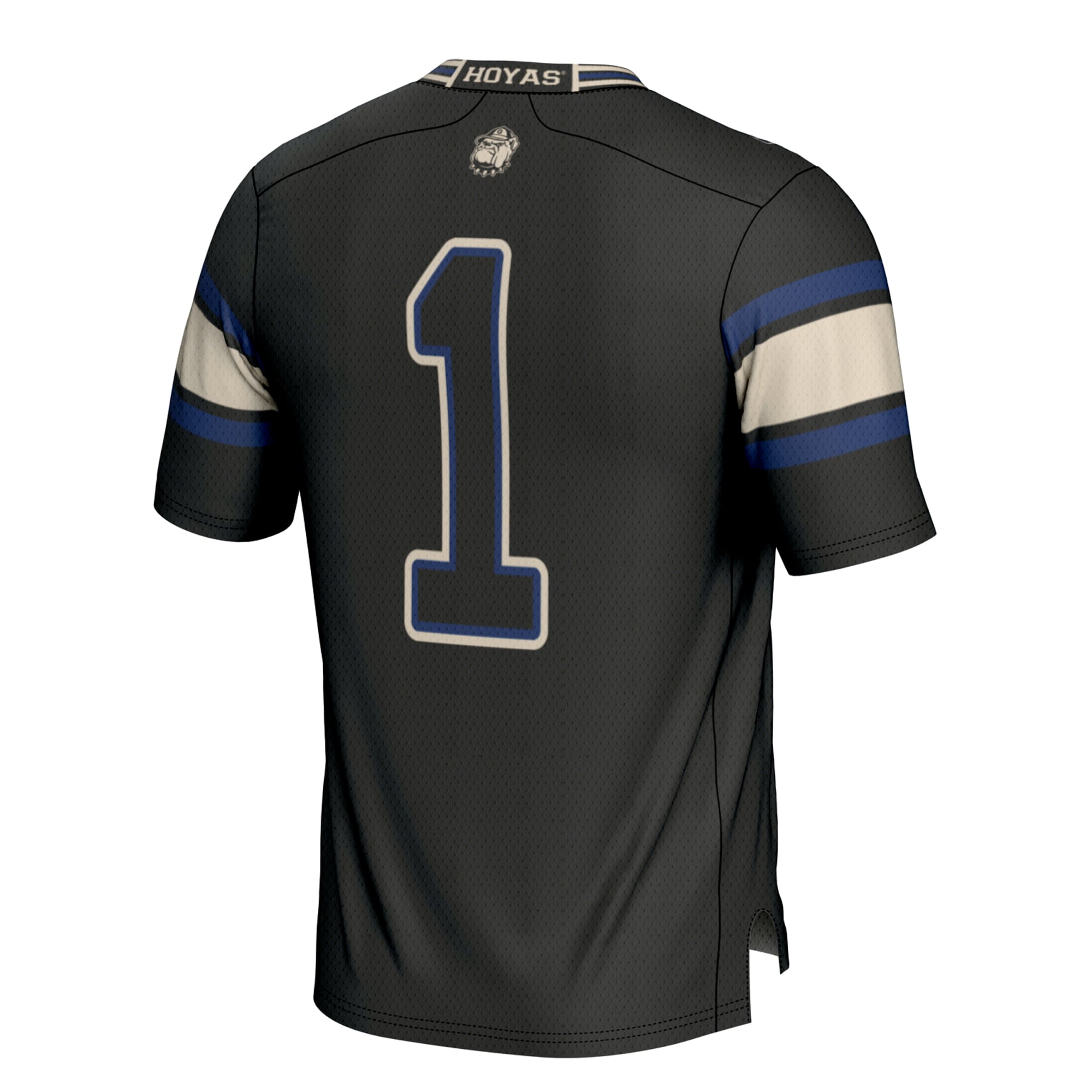 Men's #1 Black Georgetown Hoyas Football Jersey