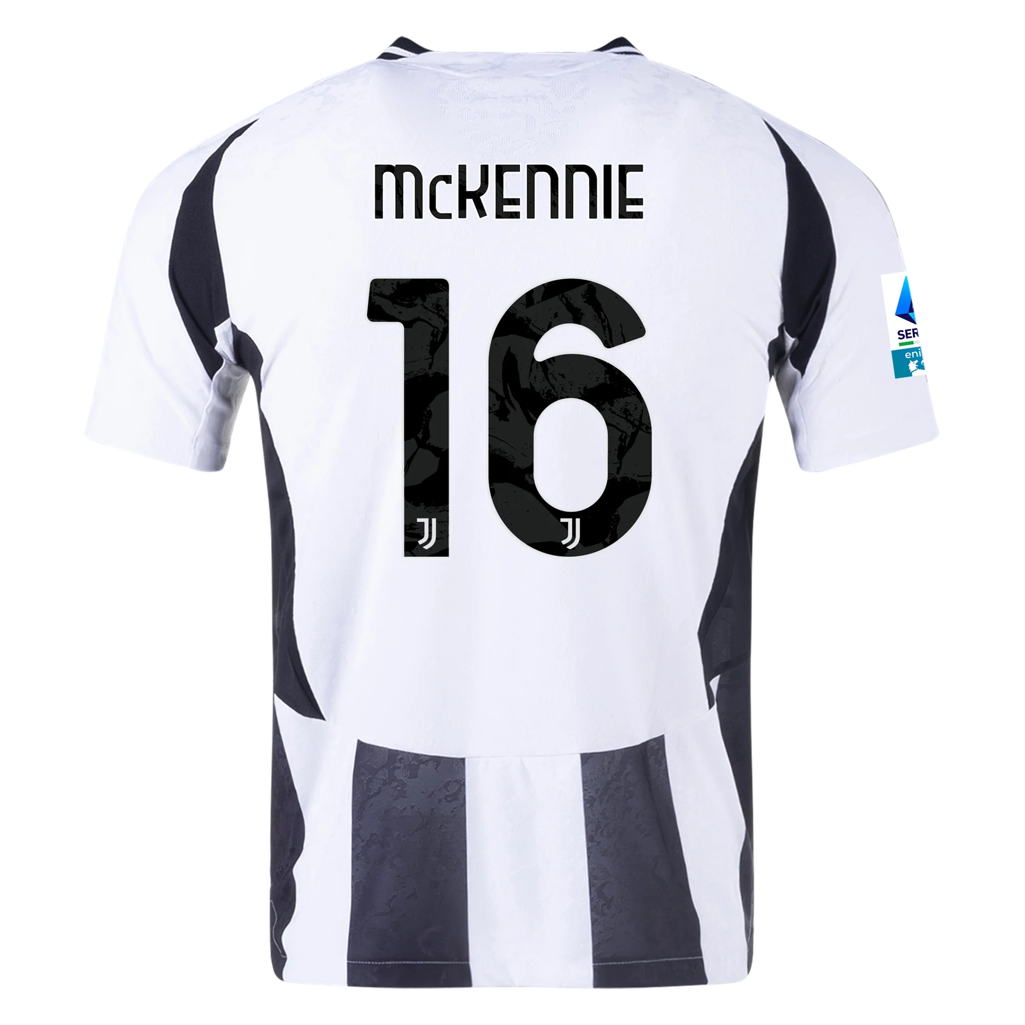 Weston McKennie Juventus Authentic Home Football Shirt 24/25 Serie A White Black
