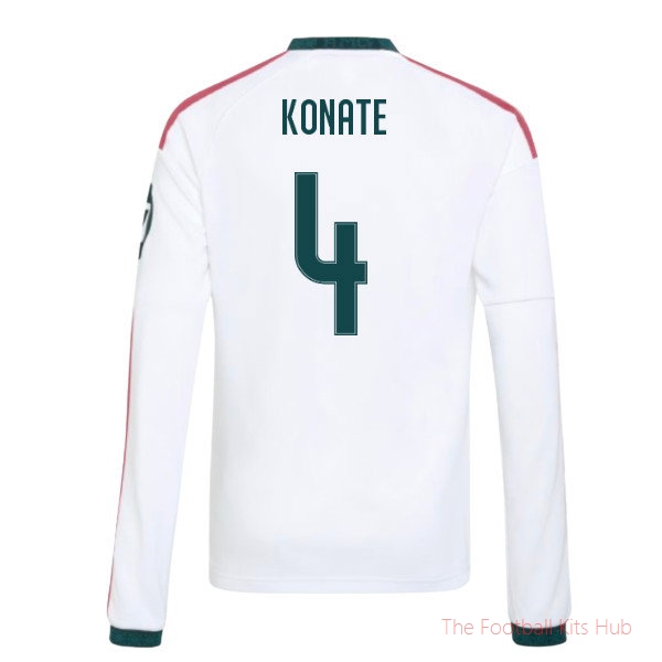Konate #4 Real Madrid Long Sleeve Home Shirt 2026-2027 Soccer Jersey
