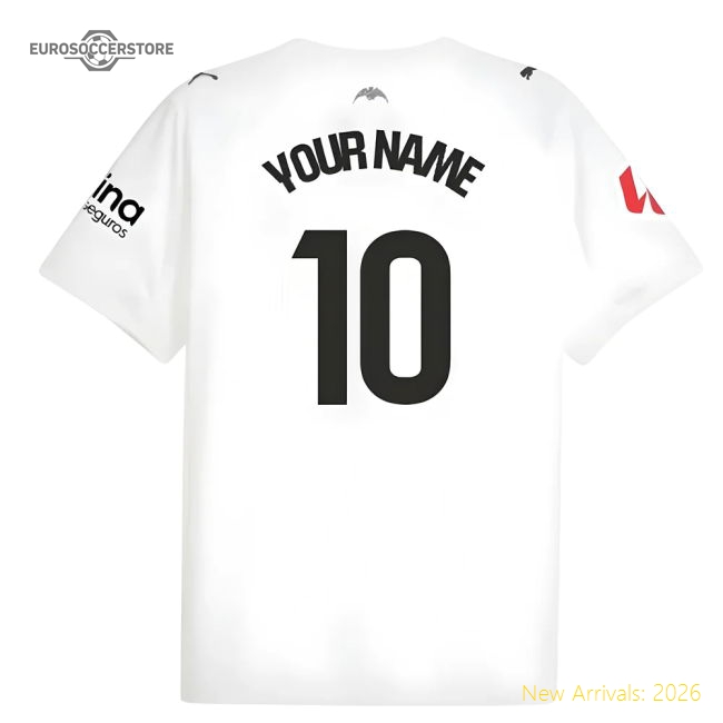 Top-Quality 2025-2026 Valencia Home Shirt (Kids) (Your Name)