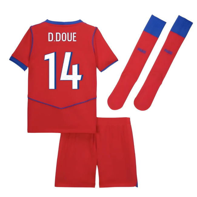 2025-2026 PSG Third Little Boys Mini Kit (D.Doue 14)