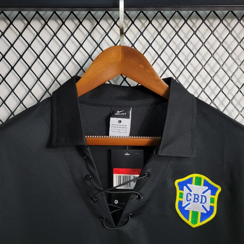 2004 Long Sleeve Brazil Special Edition Black Soccer retro kit