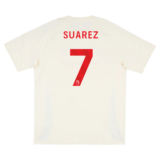 Liverpool 2025-2026 T-shirt (White) (Suarez 7) (White) | Authentic