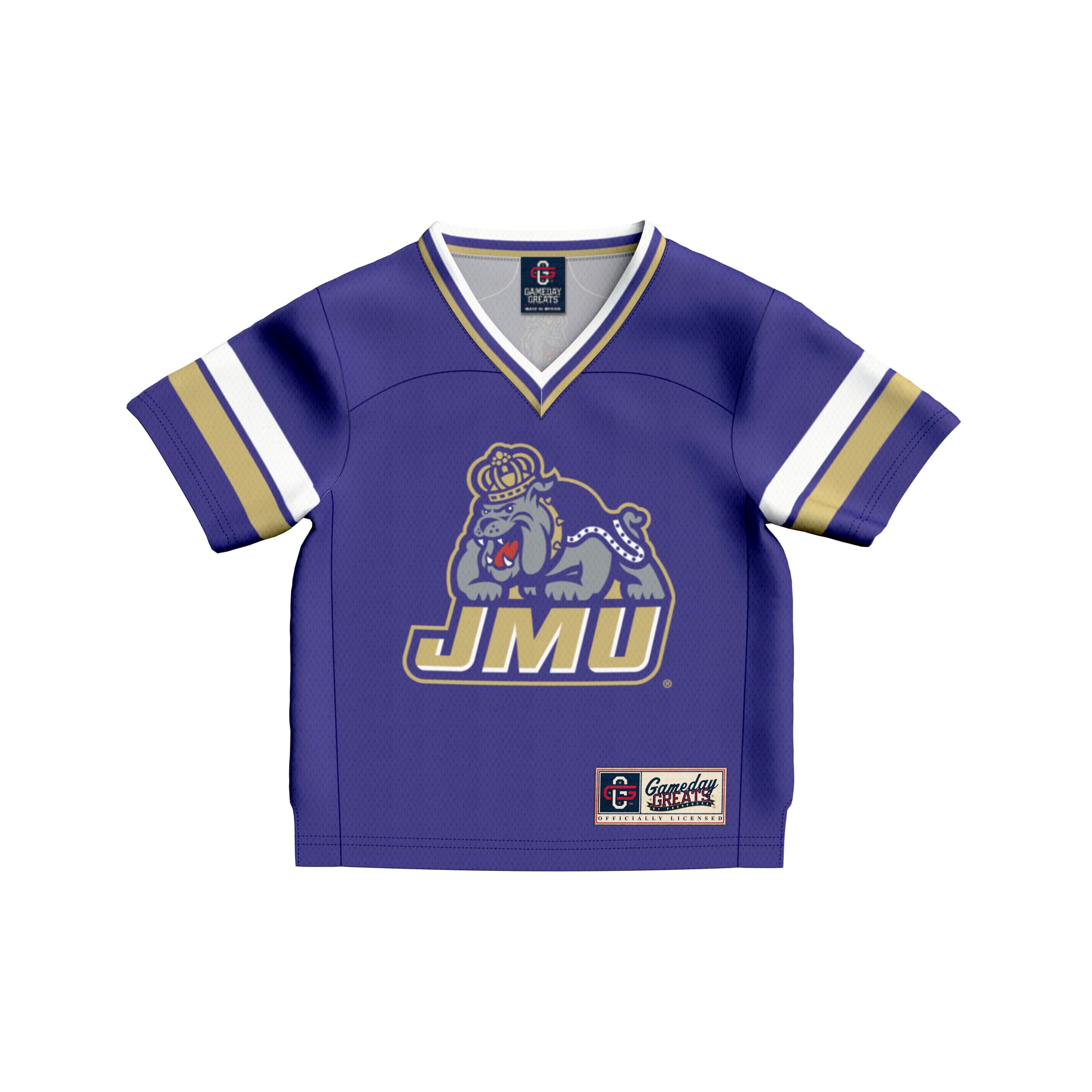 Toddler #1 Purple James Madison Dukes Collegiate Football Fashion Jersey