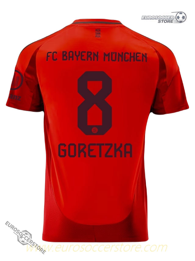 Goretzka's No. 8 Home Jersey for Bayern Munich in the 24-25 Season