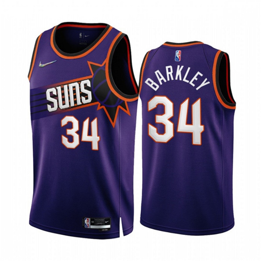 Game Day Modern Men's Suns #34 Charles Purple Basketball Jersey