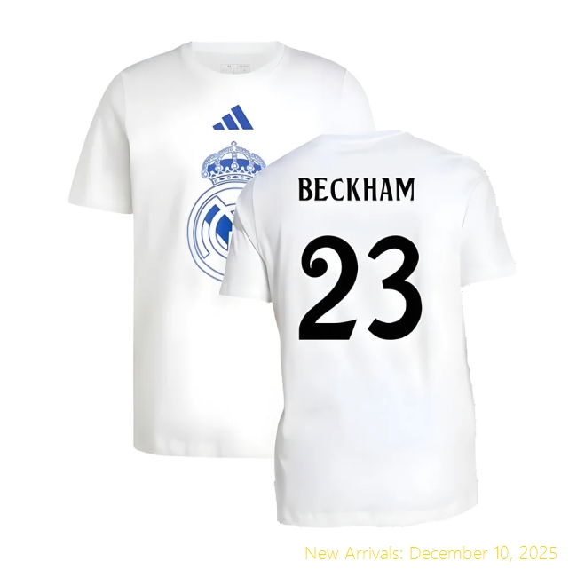 Professional 2024-2025 RM Real Madrid DNA Graphic Tee (White) (Beckham