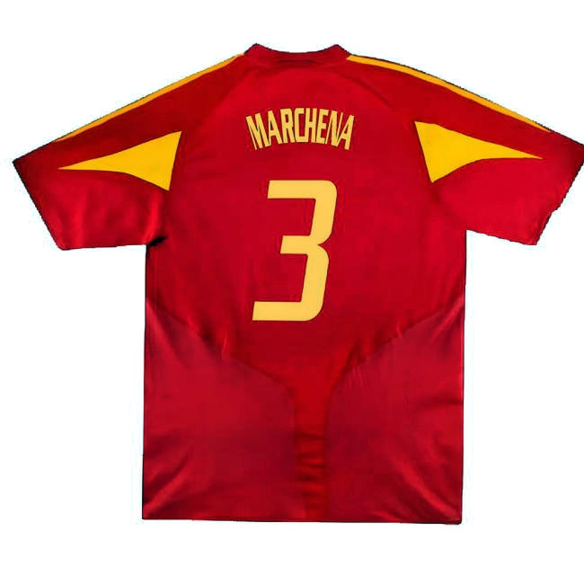Spain 2004-06 Home Shirt ((Very Good) XL) (Marchena 3)