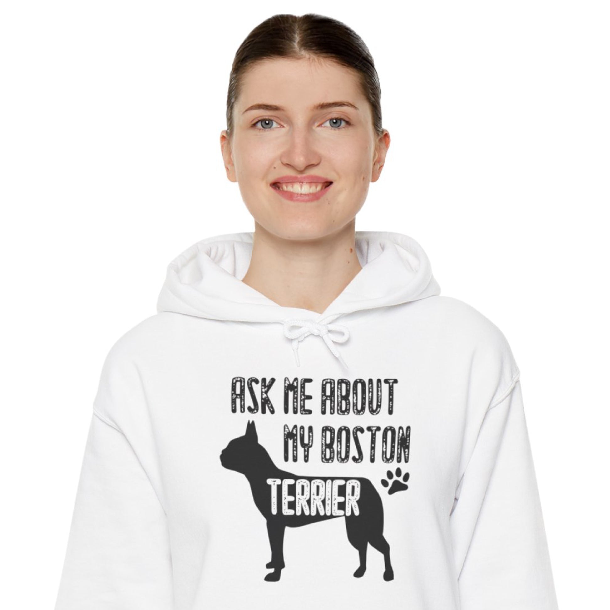 Rosa - Comfy Unisex Hoodie For Boston Terrier Lovers Pet Owner Apparel