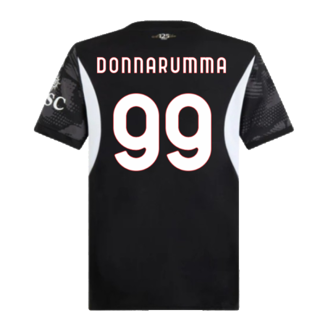 Acm Ac Milan Home Goalkeeper Shirt Black Donnarumma #99 Authentic ...