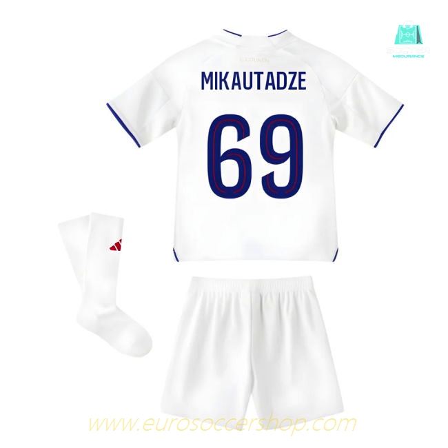 2025-2026 Olympique Lyon Home Mini Kit (Mikautadze 69)