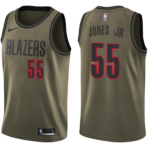 Green Nike Trail Blazers #55 Trail Blazers Jersey - Durable Fabric