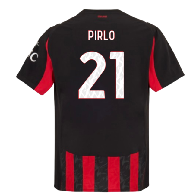 2025-2026 AC Milan Authentic Home Shirt (Pirlo 21)