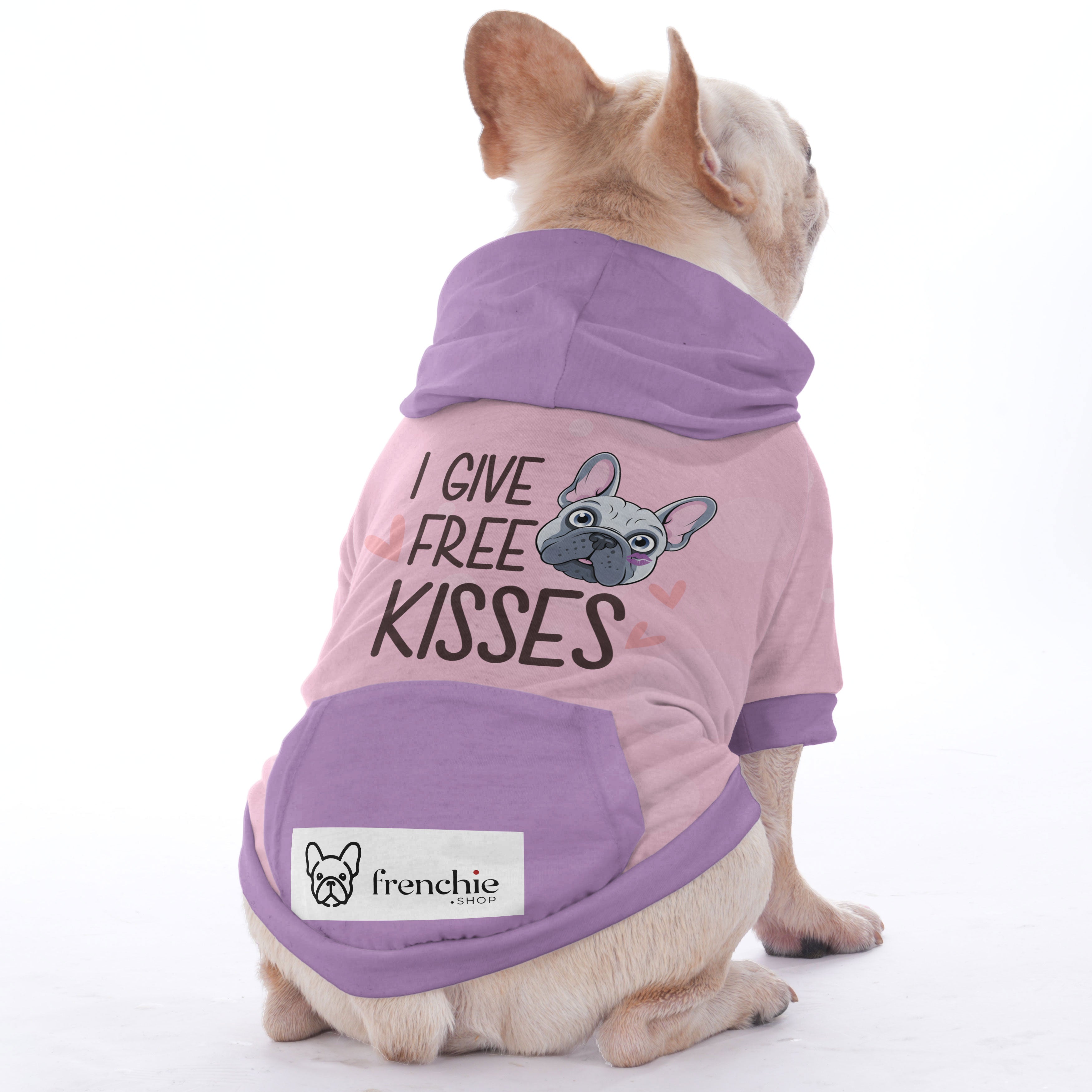 I Give Free Kisses - Hoodies for French Bulldog | Frenchie Shop Original