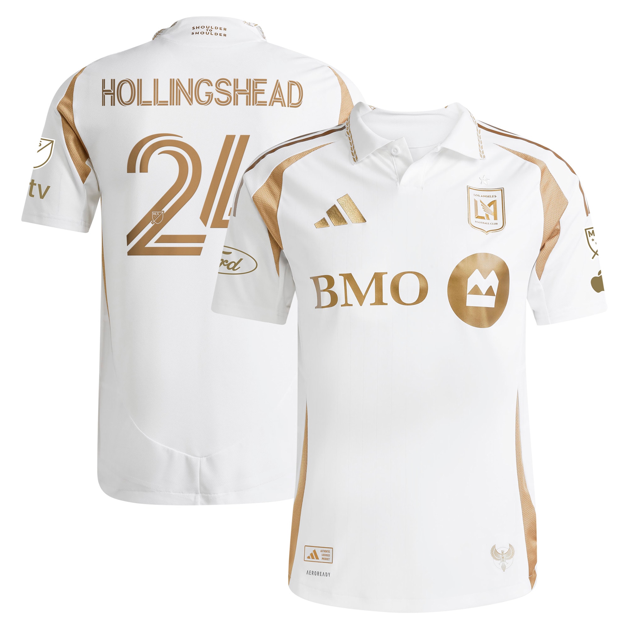 [SJH] Ryan Hollingshead LAFC 2025 Secondary Authentic Player Jersey - White